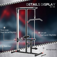 PURE Exercise Pulley Machine Power Tower with Adjustable Seat Cable Positions