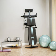 PURE Foldable Weight Bench, Adjustable Strength Training Sit Up Ab Bench, Incline/Decline, Blue