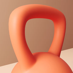 PURE 6KG Soft Kettlebell with Non-Slip Handle, for Home Gym, Weight Lifting, Strength Training, Orange/Grey