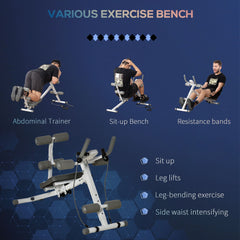 PURE 2-IN-1 Core Abdominal Ab Trainer Sit Up Bench with LCD Screen, Adjustable Fitness Crunch Machine for Home GYM