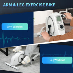 PURE Pedal Exerciser with Eight Level Magnetic Resistance, with Eight-Level Magnetic Resistance, White