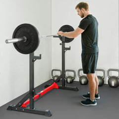 PURE Barbell Rack, Width and Height Adjustable Dip Stand, Bench Press Rack for Home Gym Weight Lifting Fitness Workout, Max Load 150kg