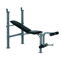 PURE 4-Levels Adjustable Weight Bench Fitness Equipment with Barbell Rack-Black