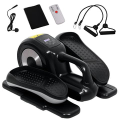 PURE Under Desk Electric Elliptical Machine for Home, Sit Down Pedal Exerciser for Seniors with 12 Programs, LCD Monitor, Compact with Remote Control & Non-Slip Pad