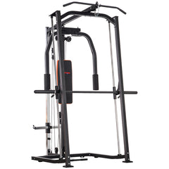 PURE 3-in-1 Smith Machine with Dual Cable Pulley System, Chest Press Station, 17-Level Squat Rack and Barbell Bar