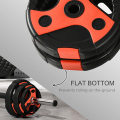 PURE 20kg Adjustable Barbell Weights Set for Home Gym, Strength Training