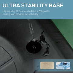 PURE Portable Basketball Hoop Stand 160-210cm Adjustable Height Sturdy Rim Hoop w/ Large Wheels Stable Base & Net Free Standing