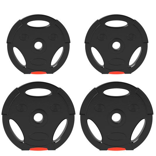 PURE Weight Plates Set, with Two 5kg and Two 2.5kg weights, Black