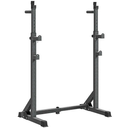 PURE Heavy Duty Barbell Squat Rack, Adjustable and Multifunctional Weight Power Stand, for Home, Gym - Black