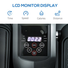 PURE Under Desk Electric Elliptical Machine for Home, Sit Down Pedal Exerciser for Seniors with 12 Programs, LCD Monitor, Compact with Remote Control & Non-Slip Pad