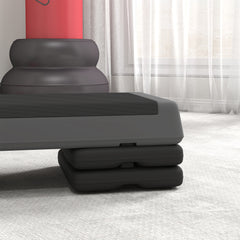 PURE Adjustable Fitness Stepper, with Non-Slip Surface, for Home, Gym, Office Workout, Grey