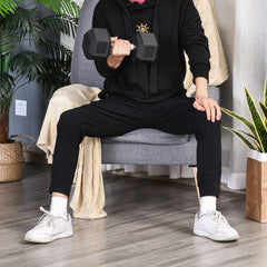 PURE 12.5KG Single Rubber Hex Dumbbell Portable Hand Weights Dumbbell Home Gym