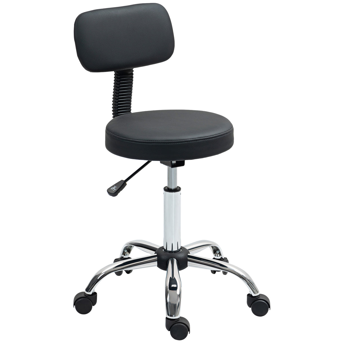 PURE 360° Swivel Seat Salon Stool - Black