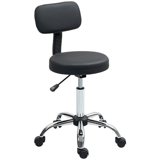 PURE 360° Swivel Seat Salon Stool - Black