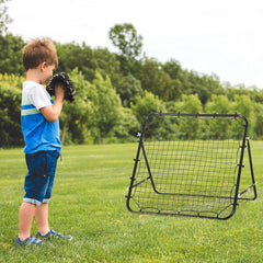 PURE Rebounder Net, Practise Kickback Goal, for Teens, Adults Training - Black