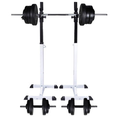 Barbell Squat Rack with Barbell and Dumbbell Set 60.5 kg