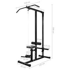 Power Tower with Barbell and Dumbbell Set 60.5 kg