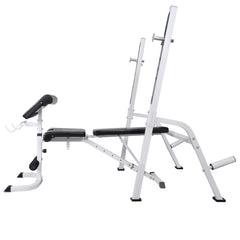 Workout Bench with Weight Rack, Barbell and Dumbbell Set 60.5kg