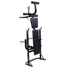 Weight Bench with Weight Rack, Barbell and Dumbbell Set 60.5kg