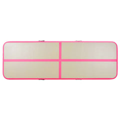 Inflatable Gymnastics Mat with Pump 500x100x10 cm PVC Pink