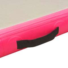 Inflatable Gymnastics Mat with Pump 500x100x10 cm PVC Pink