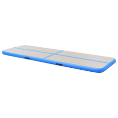 Inflatable Gymnastics Mat with Pump 500x100x10 cm PVC Blue