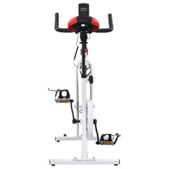 Exercise Training Bike with Pulse Sensors White and Red