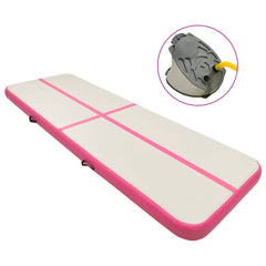 Inflatable Gymnastics Mat with Pump 300x100x15 cm PVC Pink