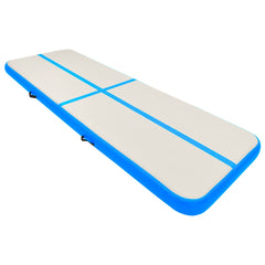 Inflatable Gymnastics Mat with Pump 300x100x15 cm PVC Blue