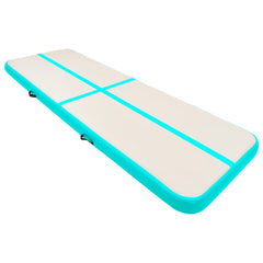 Inflatable Gymnastics Mat with Pump 300x100x15 cm PVC Green