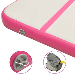 Inflatable Gymnastics Mat with Pump 400x100x15 cm PVC Pink