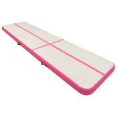 Inflatable Gymnastics Mat with Pump 600x100x15 cm PVC Pink