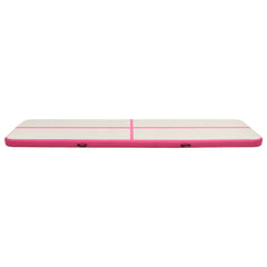 Inflatable Gymnastics Mat with Pump 600x100x15 cm PVC Pink