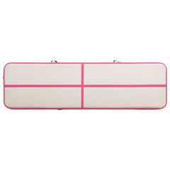 Inflatable Gymnastics Mat with Pump 600x100x15 cm PVC Pink