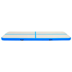 Inflatable Gymnastics Mat with Pump 600x100x15 cm PVC Blue