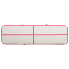 Inflatable Gymnastics Mat with Pump 700x100x15 cm PVC Pink