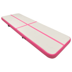 Inflatable Gymnastics Mat with Pump 400x100x20 cm PVC Pink