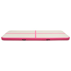 Inflatable Gymnastics Mat with Pump 400x100x20 cm PVC Pink