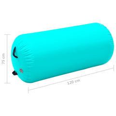 Inflatable Gymnastic Roll with Pump 120x75 cm PVC Green