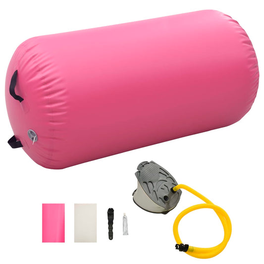 Inflatable Gymnastic Roll with Pump 120x90 cm PVC Pink