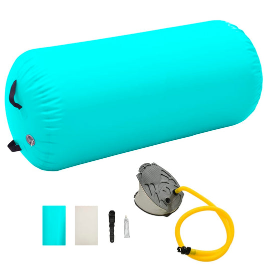 Inflatable Gymnastic Roll with Pump 120x90 cm PVC Green