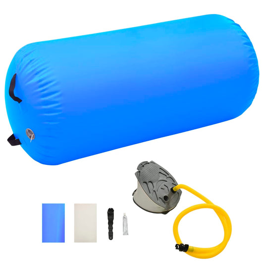 Inflatable Gymnastic Roll with Pump 120x90 cm PVC Blue