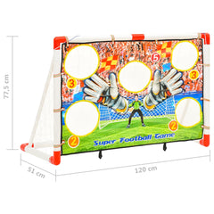 Children Football Goal Set with Goal Wall 120x51x77.5 cm