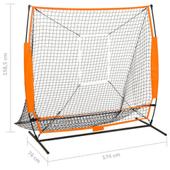 Multisport Baseball Practice Net Black 174x76x158.5 cm