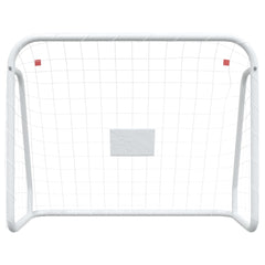 Football Goal with Net White 125x96x60 cm Steel&Polyester