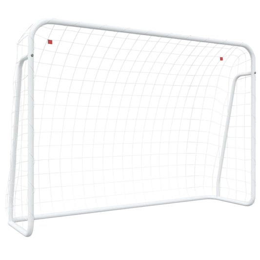 Football Goal with Net White 214x75x152 cm Steel&Polyester