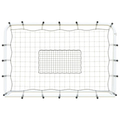 Football Net Rebounder White&Black 184x61x123 cm Steel and PE