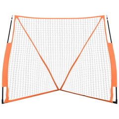 Portable Baseball Net Orange&Black 183x182x183cm Steel&Polyester