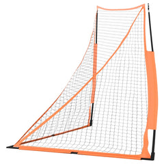 Portable Baseball Net Orange&Black 183x182x183cm Steel&Polyester