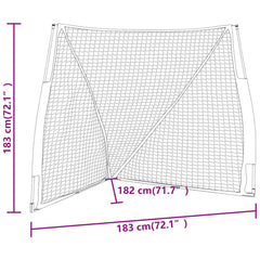 Portable Baseball Net Orange&Black 183x182x183cm Steel&Polyester